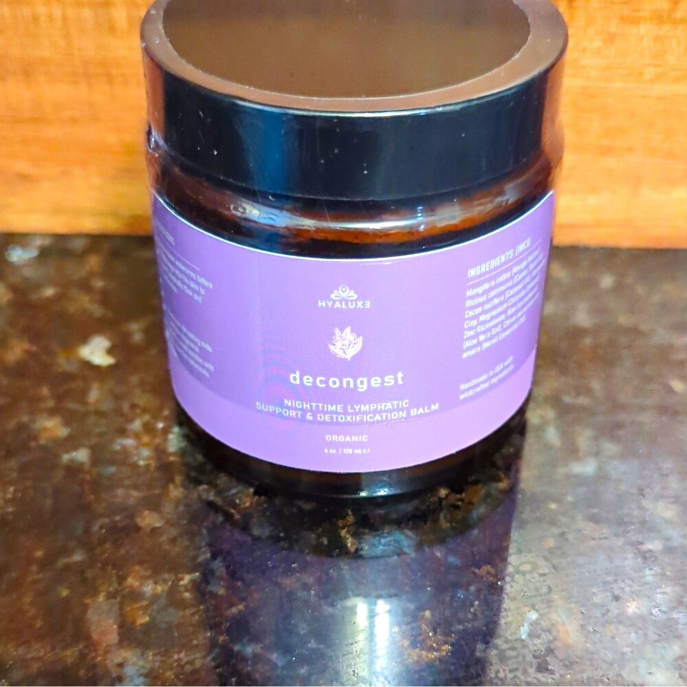 Hyaluxe Decongest Night Underarm Detox Balm Organic No Aluminum 4 oz/120 mL